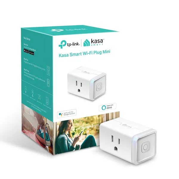 Kasa Smart Plug by TP-Link (HS103) - Smart Home WiFi Outlet Works with Alexa, Echo and Google Home, No Hub Required, Remote Control, 2.4GHz WiFi Required, 15 Amp, UL Certified, 1-Pack - Smart Plug Mini