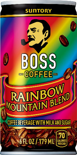 BOSS Coffee by Suntory – Rainbow Mountain Blend Japanese Flash Brew Coffee, 6oz 12 Pack, Imported from Japan, Espresso Doubleshot, Ready to Drink, Contains Milk, No Gluten - 