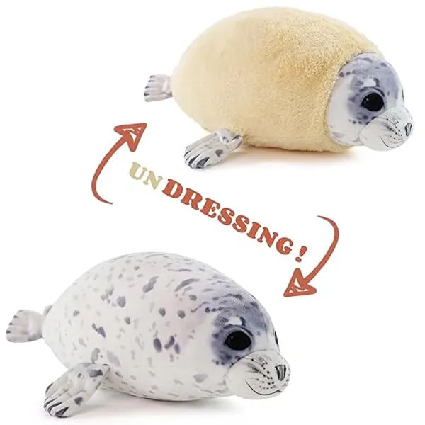 20" Chubby Blob Seal Pillow Soft Plushies, Cute Ocean Stuffed Animals Plush Toy, Room Decor,Throw Pillow Doll Big Plush Toys Gift for Girlfriend,Boys, Girls (Medium(20 in)) - Medium(20 in)