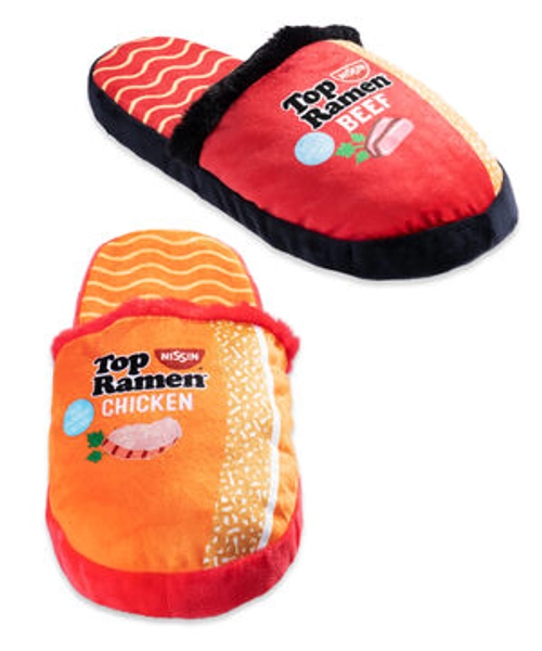 Top Ramen Slippers: Cozy footwear repping the Top Ramen brand.