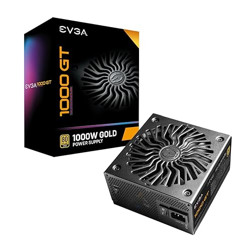EVGA 1000 GT, 80 Plus Gold 1000W, Fully Modular, Eco Mode with FDB Fan, 100% Japanese Capacitors, 10 Year Warranty, Includes Power ON Self Tester, Compact 150mm Size, Power Supply 220-GT-1000-X1 - 1000W - GT - Power Supply