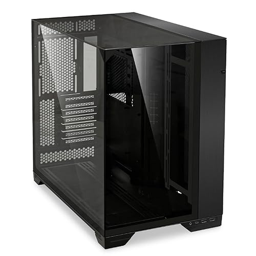 Lian Li O11 Vision -Three sided tempered glass panels - Dual-chamber ATX Mid Tower - Up to 2 × 360mm radiators - Removable motherboard tray for PC building - Up to 455mm large GPUs (O11VX.US) - O11 Vision Black - Computer Case