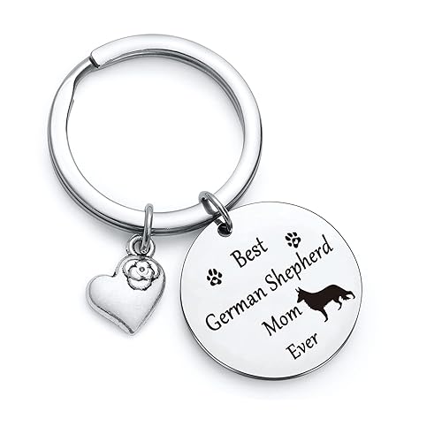 NOTHERS RSZOTW German Shepherd Lover Keychain - Best German Shepherd Mom Ever