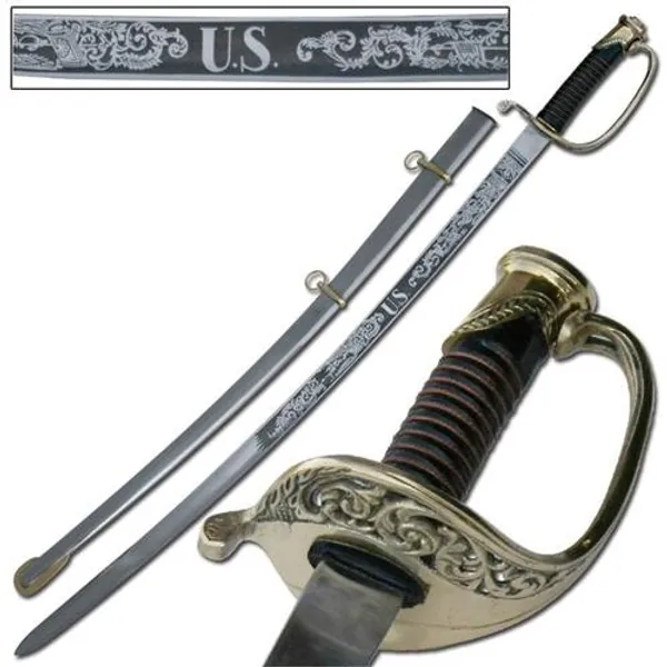 U.S Civil War 1850 Army Staff Field Officers Sword - 