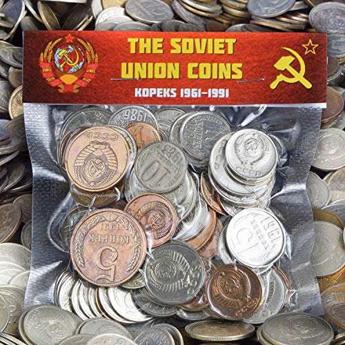LOT of 100 USSR Soviet Russian KOPEKS Coins 1961-1991 Cold WAR Hammer and Sickle Money - 100 KOPEKS COINS