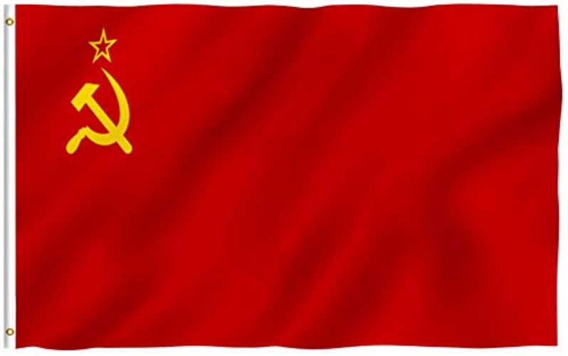 Anley Fly Breeze 3x5 Foot Soviet Union Flag - Vivid Color and Fade proof - Canvas Header and Double Stitched - Union of Soviet Socialist Republics National Flags with Brass Grommets 3 X 5 Ft - Polyester