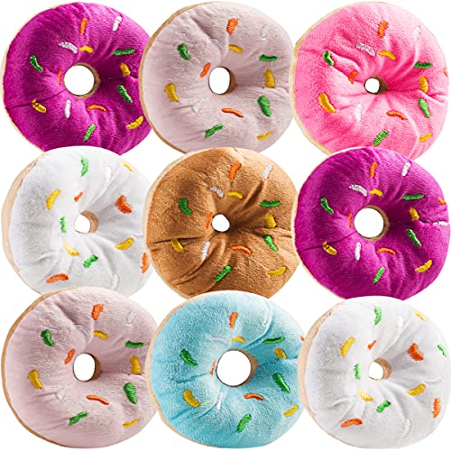 Plush Donuts with Sprinkles - (Pack of 12) 1 Dozen Stuffed Donut Pillow Toy Party Favors, Donut Party Supplies Decorations and Stocking Stuffers for Kids