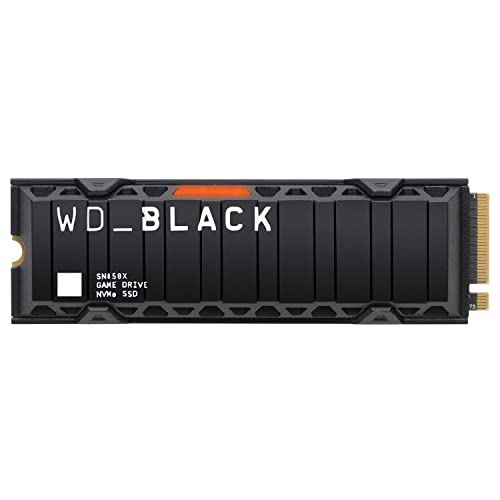 WD_BLACK 1TB SN850X NVMe Internal Gaming SSD Solid State Drive with Heatsink - Works with Playstation 5, Gen4 PCIe, M.2 2280, Up to 7,300 MB/s - WDS100T2XHE - 1TB - SSD w/ Heatsink