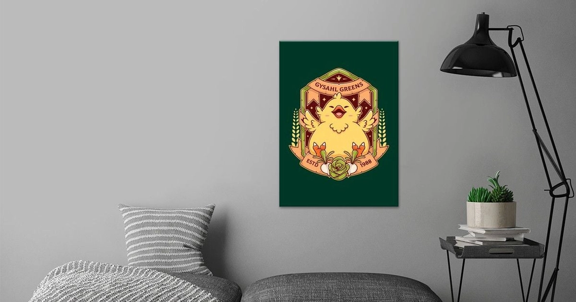 'Fat Chocobo Gysahl Greens' Poster by Alundrart | Displate