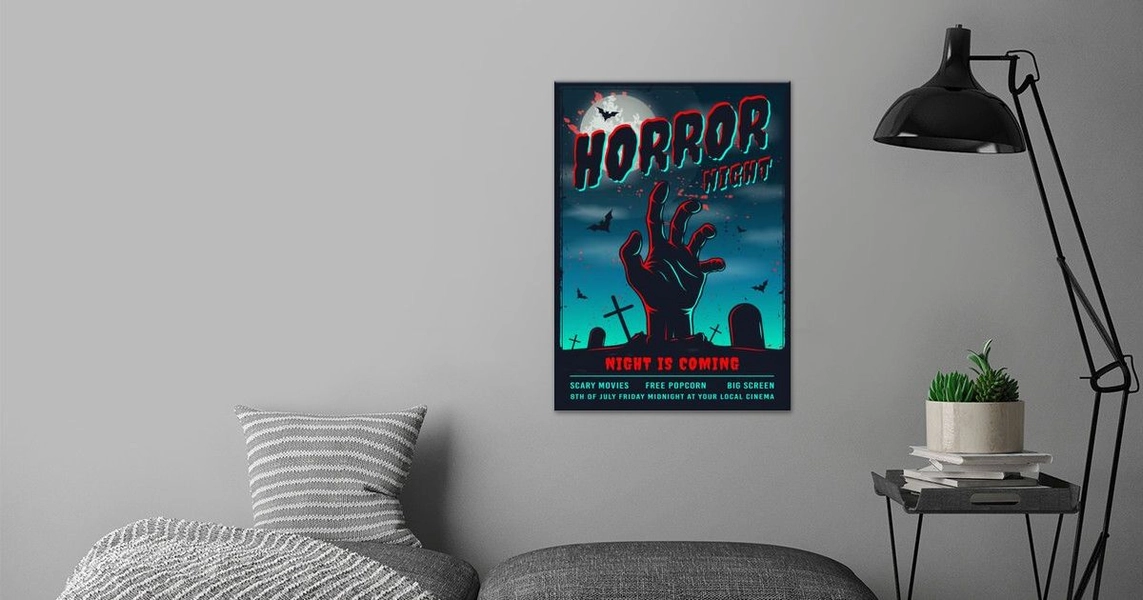 'Horror Night Vintage Movie' Poster by 3am | Displate