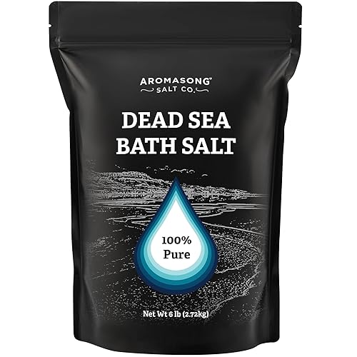 Aromasong Dead Sea Salt Bath Soak 6 Lbs. Bulk Pack – 100% Natural Dead Sea Salts for Soaking, Relaxation, and Detoxification of Skin, Dead Sea Salts for Bath to Rejuvenate and Refresh.