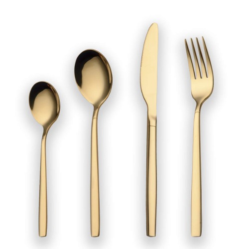 Gold cutlery set