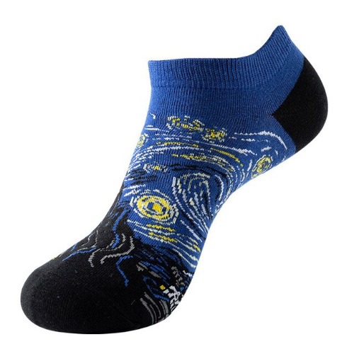 Famous Art Ankle Socks - Starry Night / Large