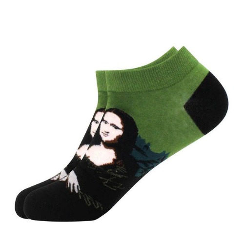 Famous Art Ankle Socks - Mona Lisa / Large
