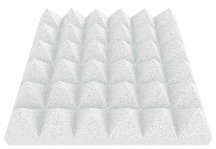 Melamine White Acoustic Foam - Pyramid