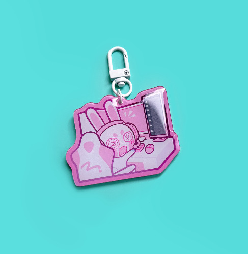 Gamer Bunny | Acrylic Charm