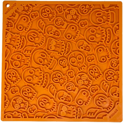 Zombie Design Emat Enrichment Lick Mat - Zombie E-Mat - Orange