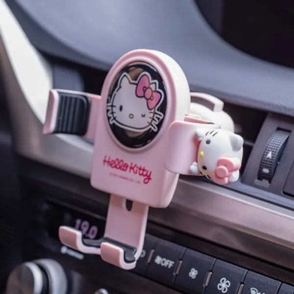 5.33US $ 25% OFF|Hello Kitty Gravity Car Navigation Bracket Cartoon Mobile Phone Support Air Outlet Universal Type Cute Pink Stablize Good Heat - Stuffed & Plush Animals - AliExpress