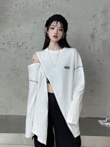 Y2K Techwear Zip Up T Shirt