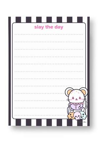 Kawaii Killer Circus - Slay the Day Fudge Clown - A2 Memo Pad