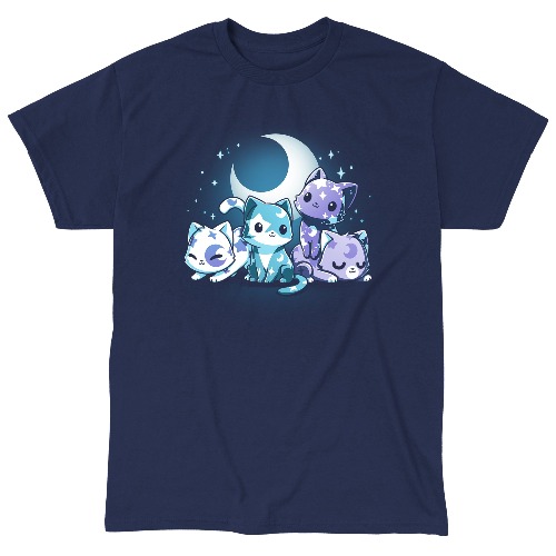 Moon & Star Meows | Classic Cotton T-shirt / Men's 
