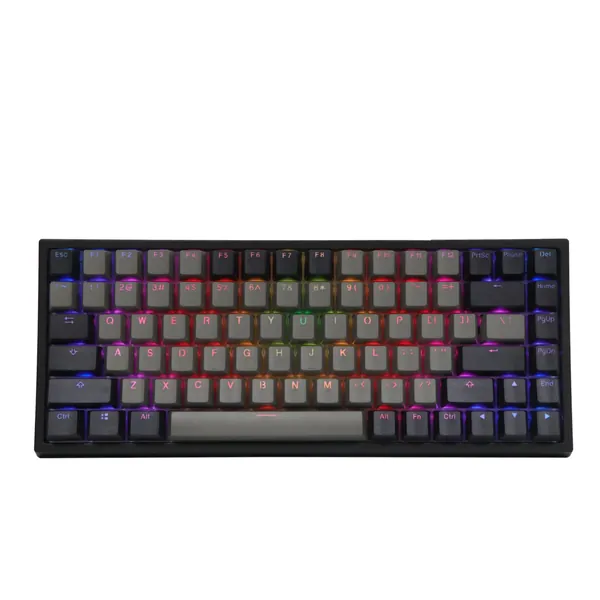 EPOMAKER EP84 84-Key RGB Hotswap Wired Mechanical Gaming Keyboard with PBT Dye-subbed Keycaps for Mac/Win/Gamers (Gateron Brown Switch, Grey Black)