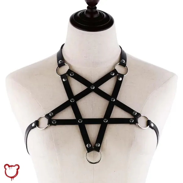Black PU Leather Harness
