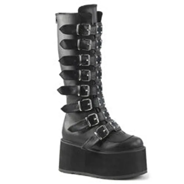 Damned-318 | Black Vegan Leather / 8