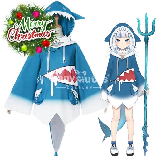 【In Stock】NIJISANJI Cosplay Vtuber Gawr Gura Cosplay Costume - XXL