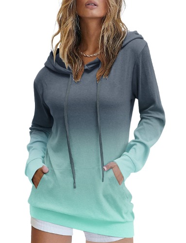 MODARANI Womens Pullover Hoodie Sweatshirts Casual Tunic Tops Kangaroo Pocket Shirts Tie Dye&Floral Print