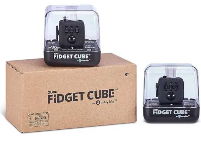 Fidget Cube Set of 2 Black Letterboxes