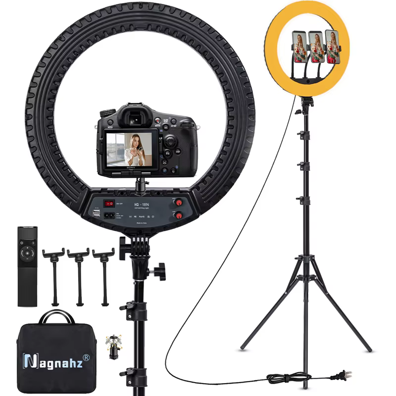 18 inch Ringlicht met Statief 55 W 3000-5800 K CRI 90 Fotostudio Licht voor Vlog Video Schieten Make-up Selfie Ringlicht - AliExpress 44