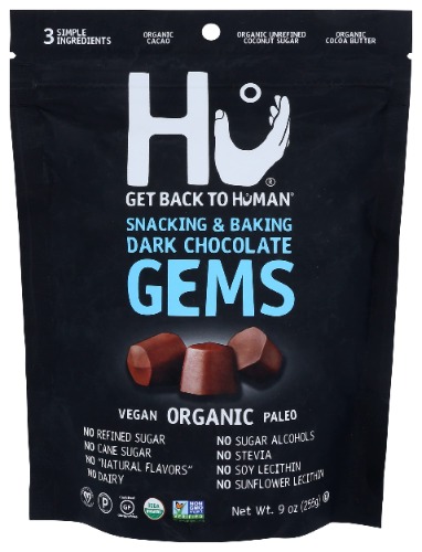 HU KITCHEN Organic Dark Chocolate Gems, 9 OZ