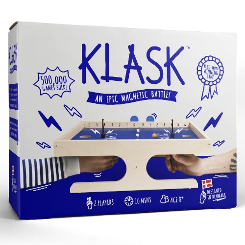KLASK: The Magnetic Award-Winning Party Game of Skill - for Kids and Adults of All Ages That’s Half Foosball, Half Air Hockey - Original