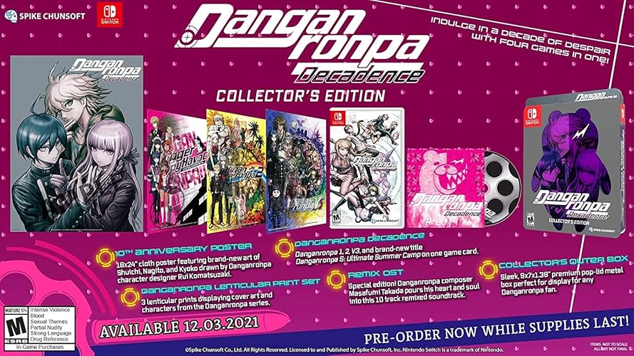 Danganronpa Decadence Collector's Edition - Nintendo Switch - Collector's Edition - Decadence