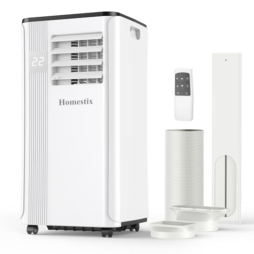 9000 BTU Klimaanlage Mobil, 4-in-1Mobile Klimaanlage, Luftentfeuchter, 2-Stufiger Lüfter, Intelligenter Schlafmodus, Digitale Displays, Fernbedienung und 24-Stunden-Timer, Kühlfläche bis zu 88 m³(33㎡) - Kondensierende Klimaanlage