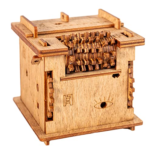 iDventure Cluebox - Schrödingers Katze - Escape Room Spiel - 3D Holzpuzzle - Geldgeschenk Puzzlebox - IQ puzzle - Rätselbox und Geburtstagsgeschenk - Gadget für männer - Mechanische Geduldsspiele