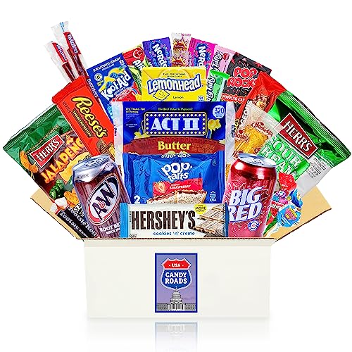 getDigital Candy Roads USA Box - Über 25 ausgewählte Süßigkeiten, Chips, Schokolade, Snacks & Getränke aus Amerika - Probierbox mit Spezialitäten aus aller Welt