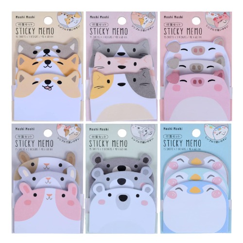 Cute Sticky Notes, 6 Pack