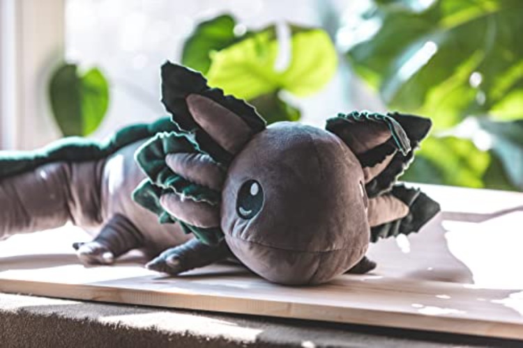 Axolotl Weighted Plush - (Green/Gray) - Green/Gray