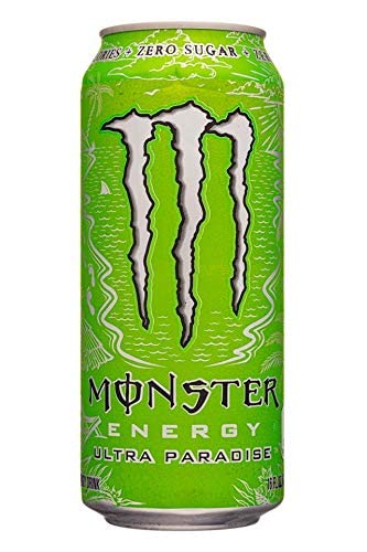 Monster Energy Ultra Zero Sugar Energy Drinks 16 ounce cans (Ultra Paradise, 12 Cans) - Ultra Paradise - 16 Fl Oz (Pack of 12)