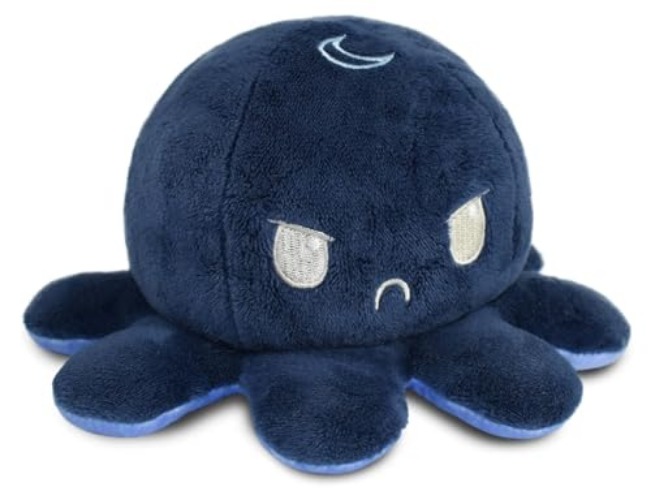 TeeTurtle - The Original Reversible Octopus Plushie - Day + Night - Cute Sensory Fidget Stuffed Animals That Show Your Mood - Day + Night