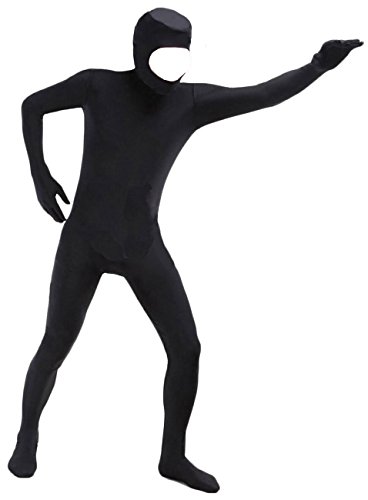 VSVO Face Open Zentai Spandex Bodysuit - XX-Large - Black