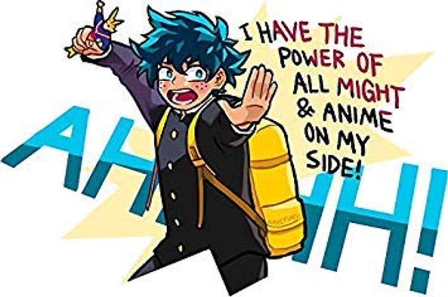 MR3Graphics Magnet Power of All Might Magnetic Car Sticker Decal Bumper Magnet Vinyl 5"