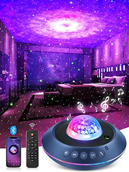 One Fire Galaxy Projector for Bedroom, 41 Light Modes Sky Light Projector for Bedroom, Bluetooth Speaker +Remote+Timer Skylight Projector Lights for Bedroom,Mood Lighting Galaxy Projector for Bedroom