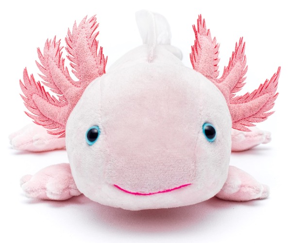 Uni-Toys WT-70218 – Axolotl – 32 cm (längd) – vattendjur – plyschleksak, gosedjur