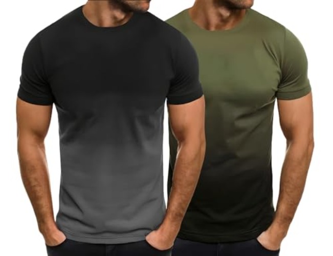 Catamount Men’s Athletic T-Shirts, Quick Dry Workout, Gym, Training, Running T-Shirts - XX-Large - Green, Grey