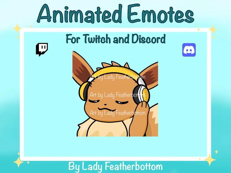 ANIMATED Emote - Eevee Jam | Eevee Vibes - for Twitch & Discord