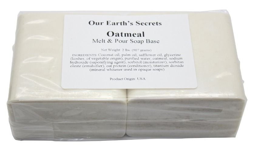 Our Earth's Secrets Oatmeal- 2 Lbs Melt and Pour Soap Base -