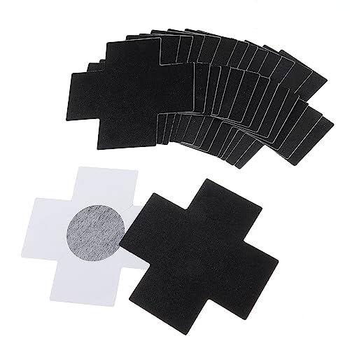 Mabor Schwarze Brustwarzenabdeckungen, 10 Paar Brustwarzenabdeckungen für Frauen. Schwarze Brustblütenblätter für bequemen und stilvollen Schutz